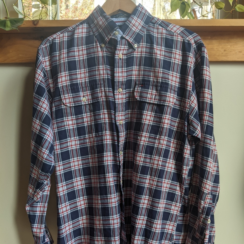 Tommy Hilfiger Long Sleeve Plaid Button Down
